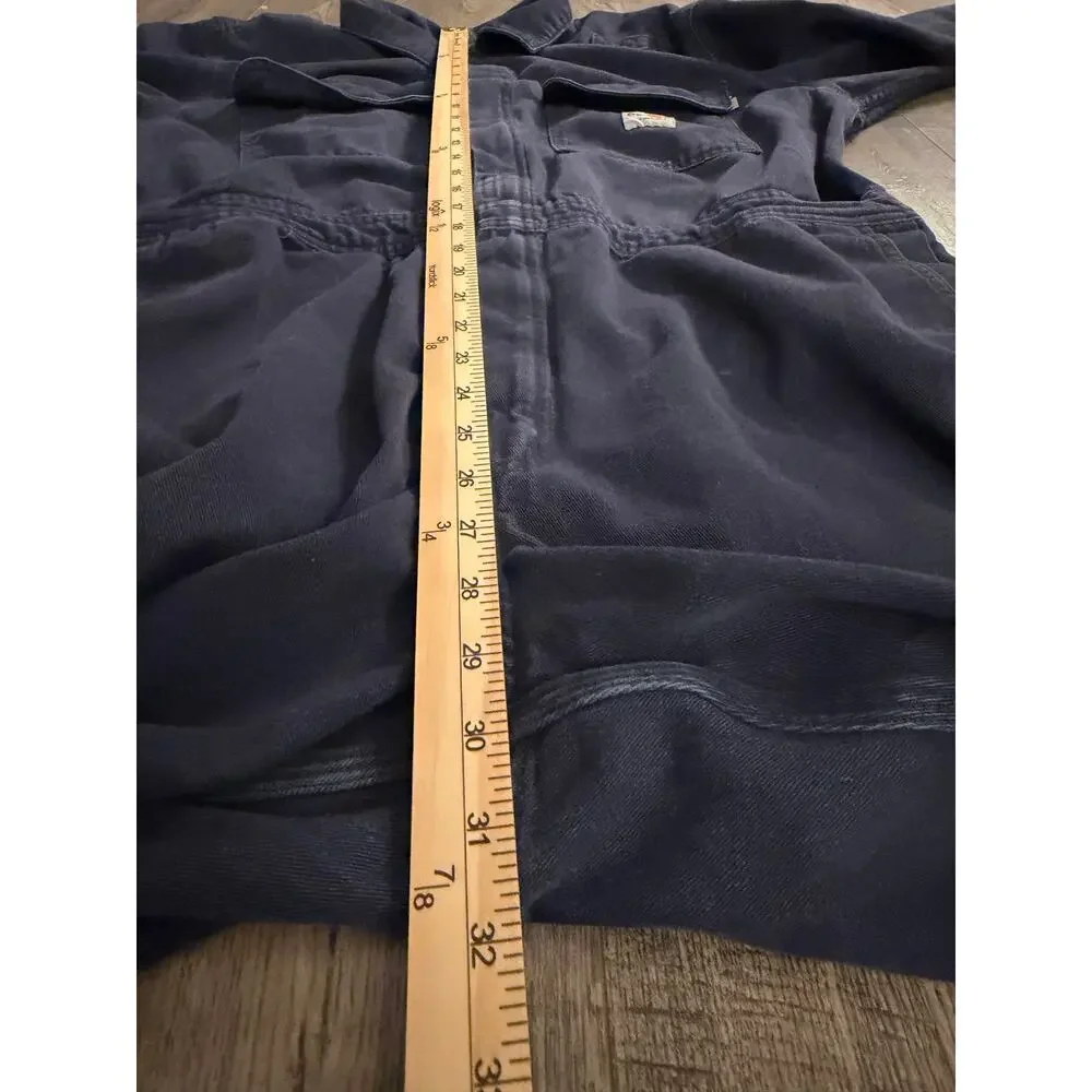 Carhartt FR Coveralls Men 48 Regular Navy Blue Flame Resistant Jumpsuit XL